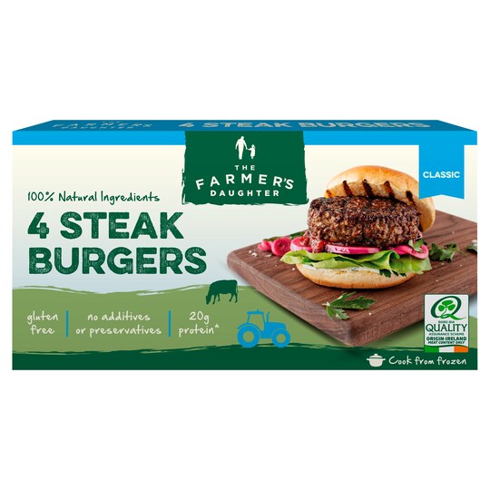 The Farmer's Daughter 4 Steak Burgers 400G