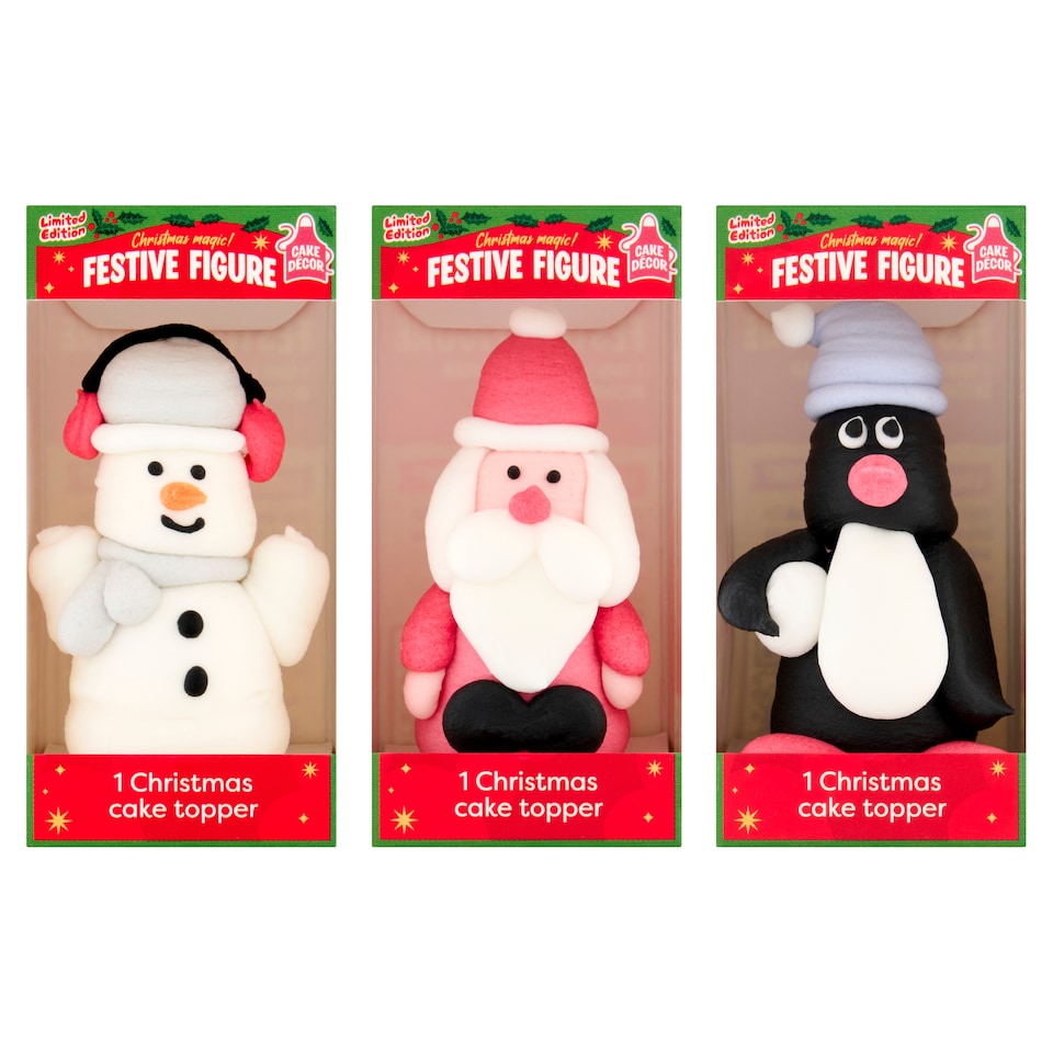 image 1 of Cake Decor Festive Figure Assortment