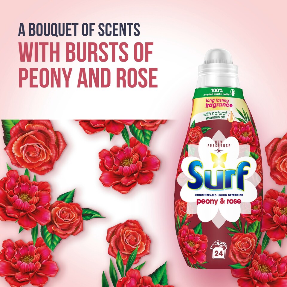 image 1 of Surf Peony & Rose Liquid Detergent 24 Washes 648ml