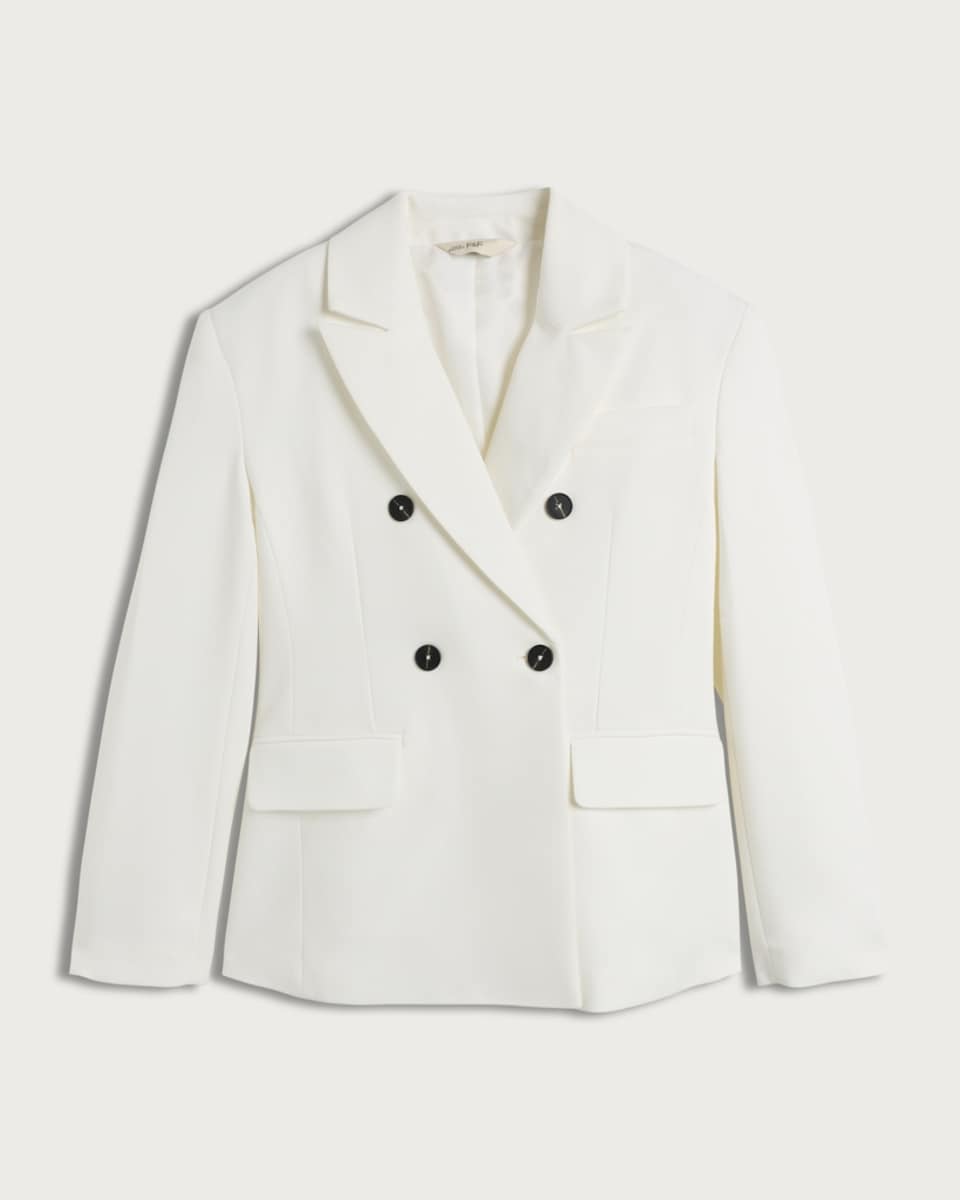 image 1 of F&F Tailored Double Breasted Co-ord Blazer in Cream
