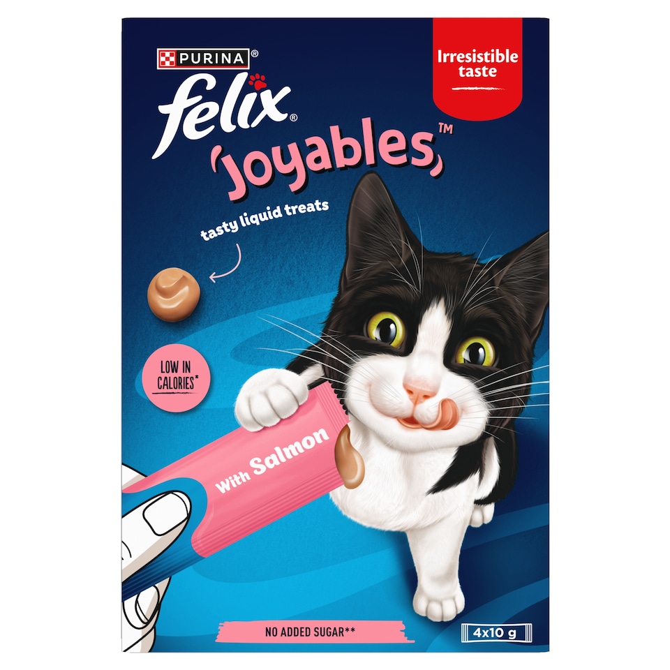 image 1 of Felix Joyables Salmon Liquid Cat Treat 4x10g