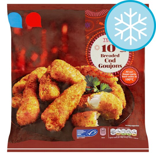 TESCO COD GOUJONS 10 PK 350g Tesco Groceries