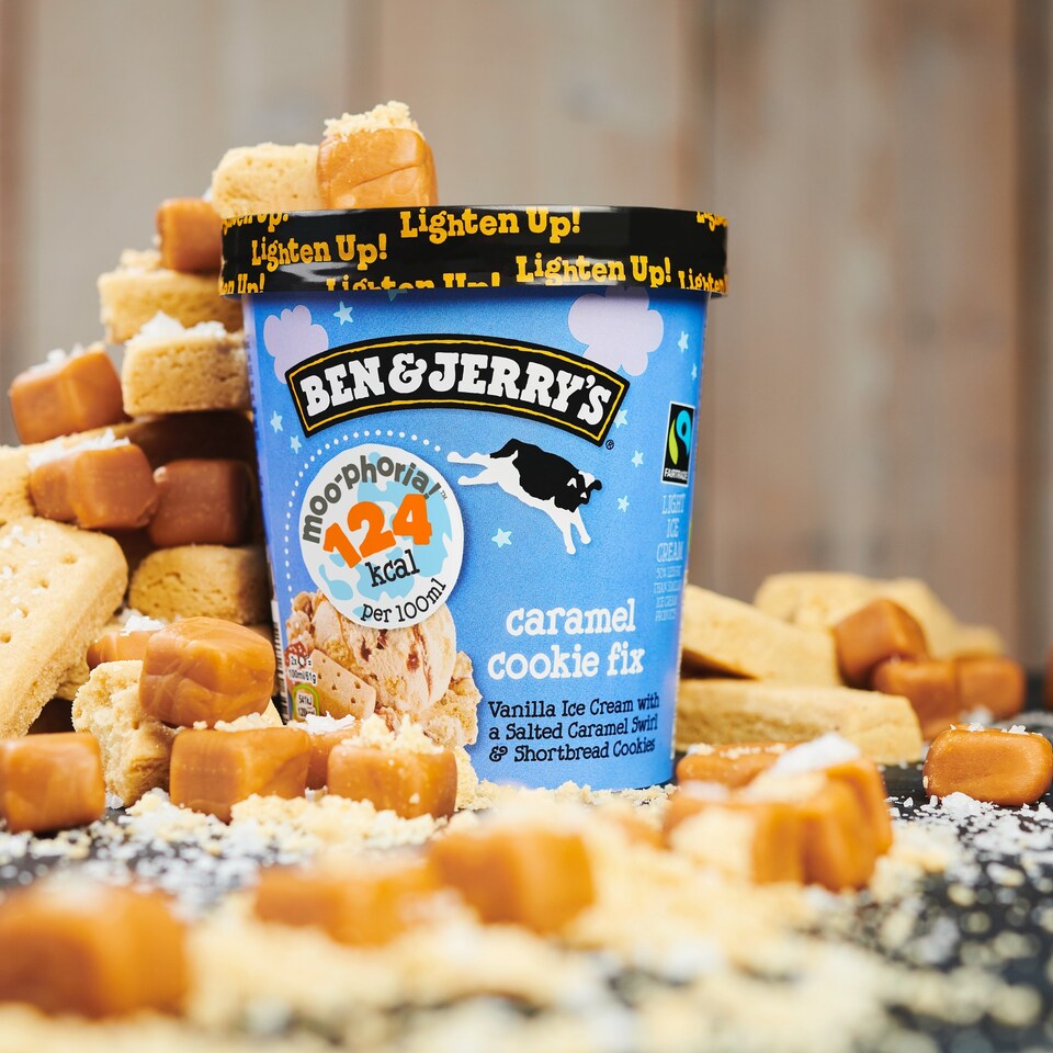 image 1 of Ben & Jerry's Moophoria Caramel Cookie Fix Vanilla Ice Cream 465Ml