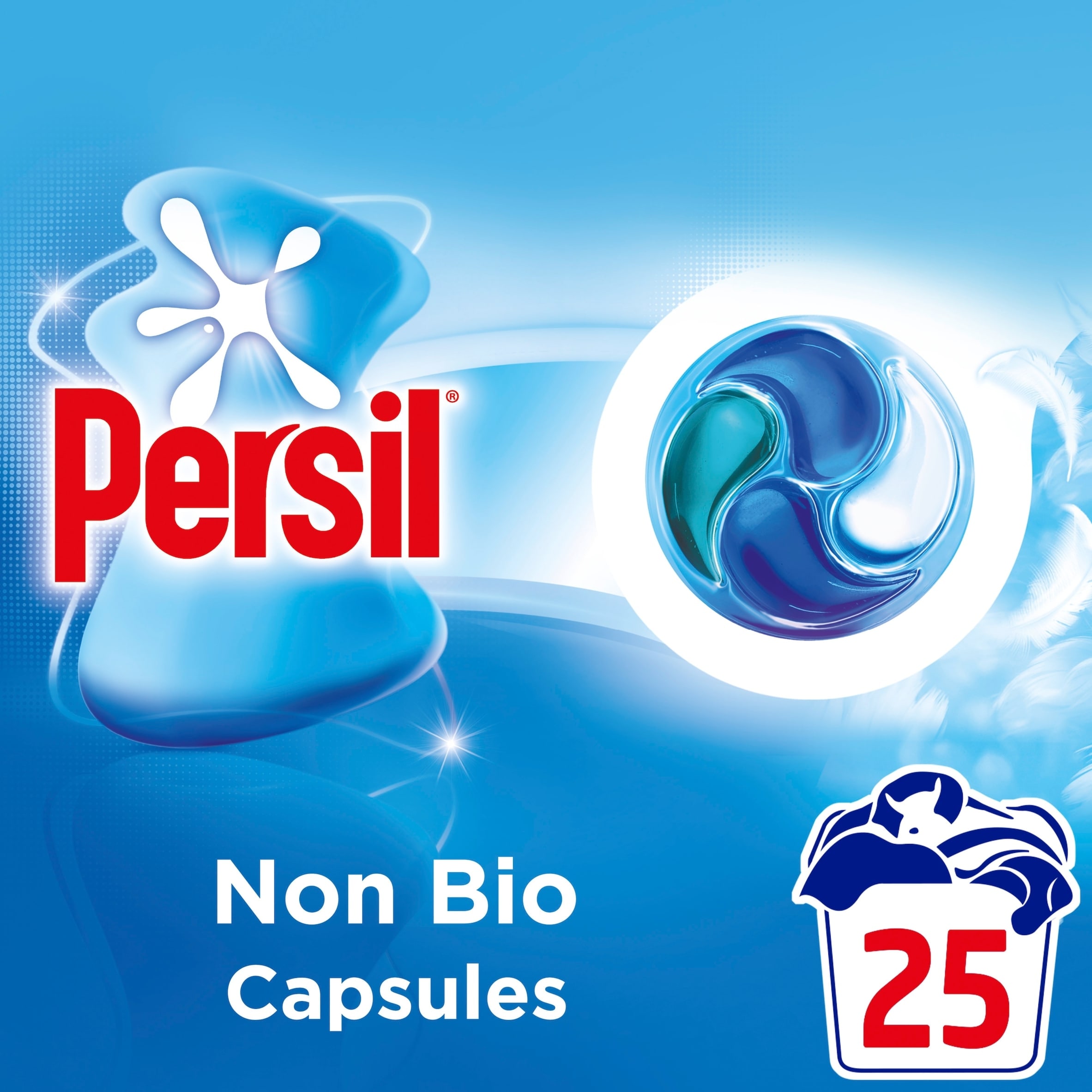 Persil Non Bio 4 in 1 Laundry Washing Detergent Capsules 25 Washes 340g