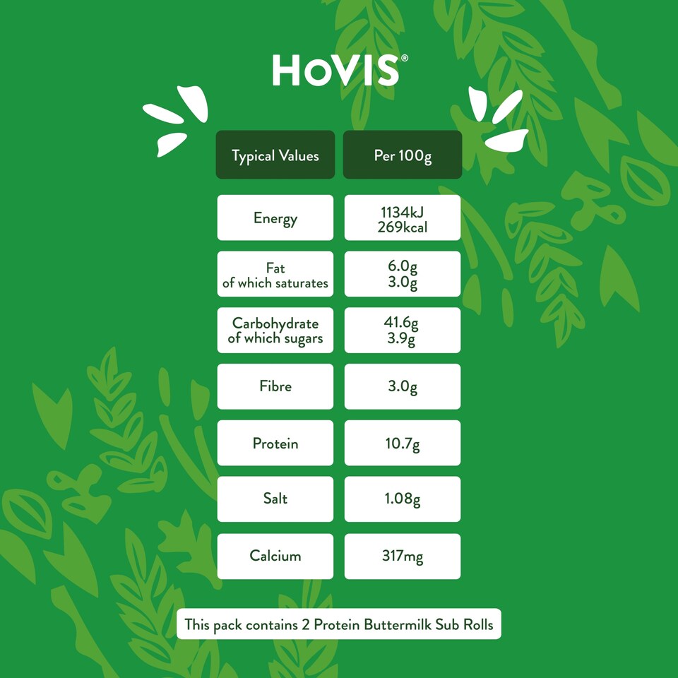image 1 of Hovis Cheese & Herb Sub Rolls 4 Pack