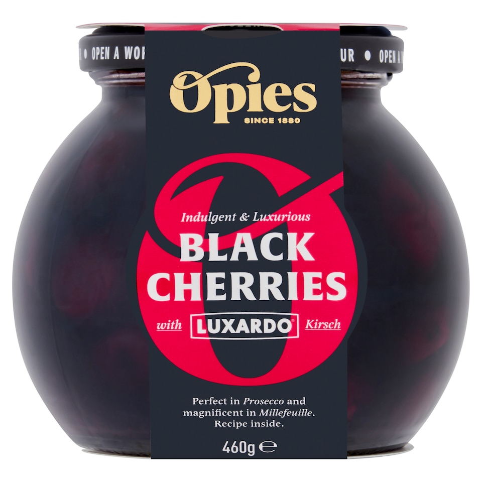 Opies Black Cherries With Kirsch 460G