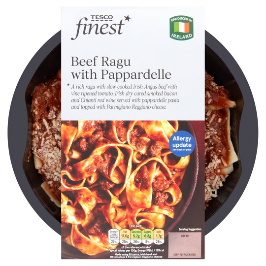 Tesco Finest Beef Ragu With Pappardelle 400G Tesco Groceries