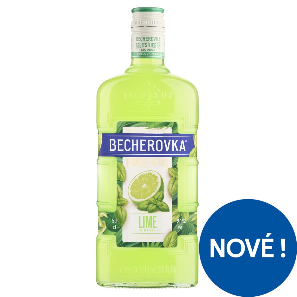 Becherovka Liqueur with Lime and Basil Flavouring 50cl
