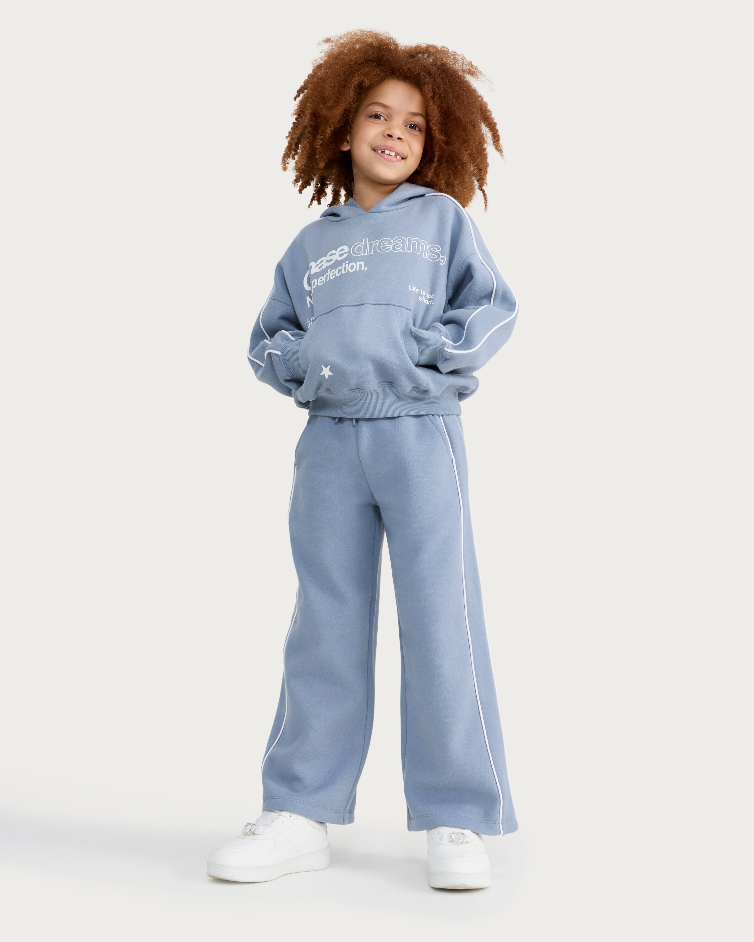 Tutina Jogger Blu Navy F&F Per Bambine, Età 2-7 Anni, Cotone, Senza Etichette - 2