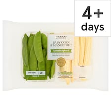 Tesco Baby Corn and Mangetout 190g 