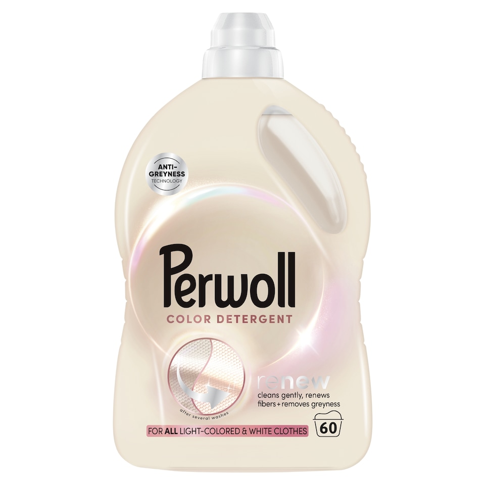Perwoll Renew Color finommosószer minden világos és fehér színű ruhához 60 mosás 3 l