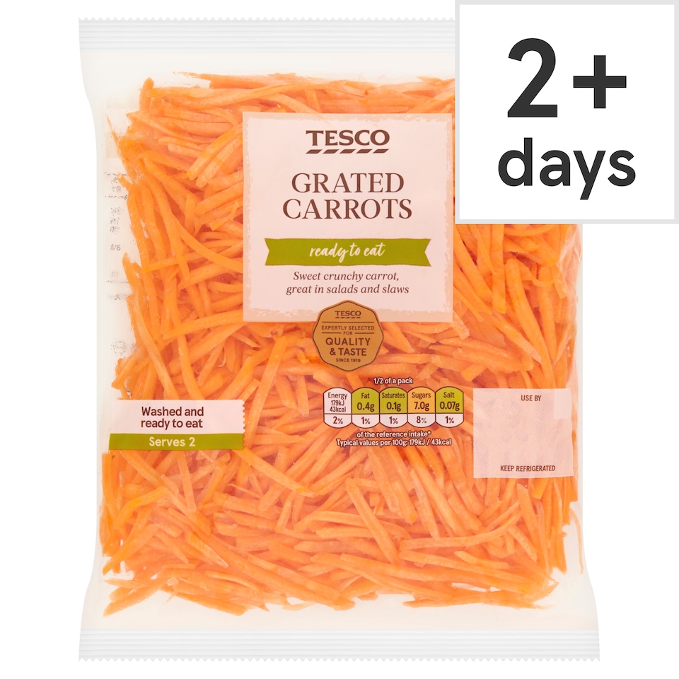 Tesco Grated Carrots 200g