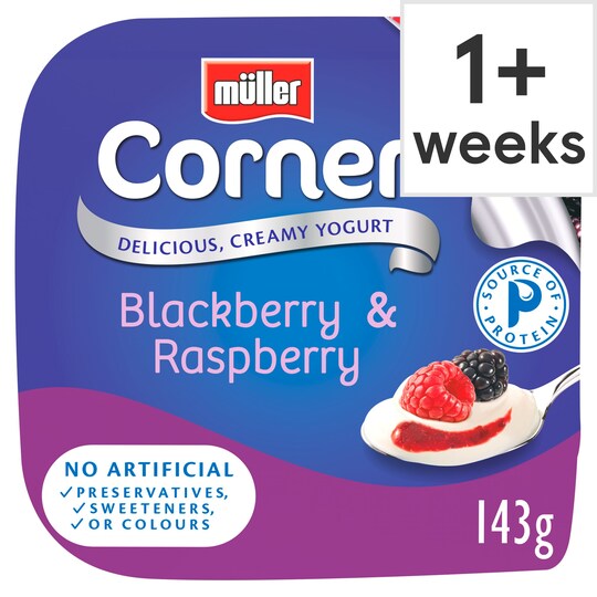 Muller Corner Blackberry Raspberry Yogurt 143G Tesco Groceries