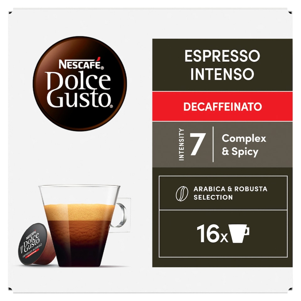 image 1 of NESCAFÉ Dolce Gusto Espresso Intenso Decaffeinato - Coffee Capsules - 16 Capsules in Pack