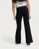 image 3 of F&F Girls Cotton Rich Flared Leggings in Black