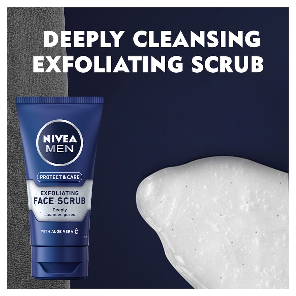 image 1 of NIVEA MEN Protect & Care Exfoliating Face Scrub 75ml