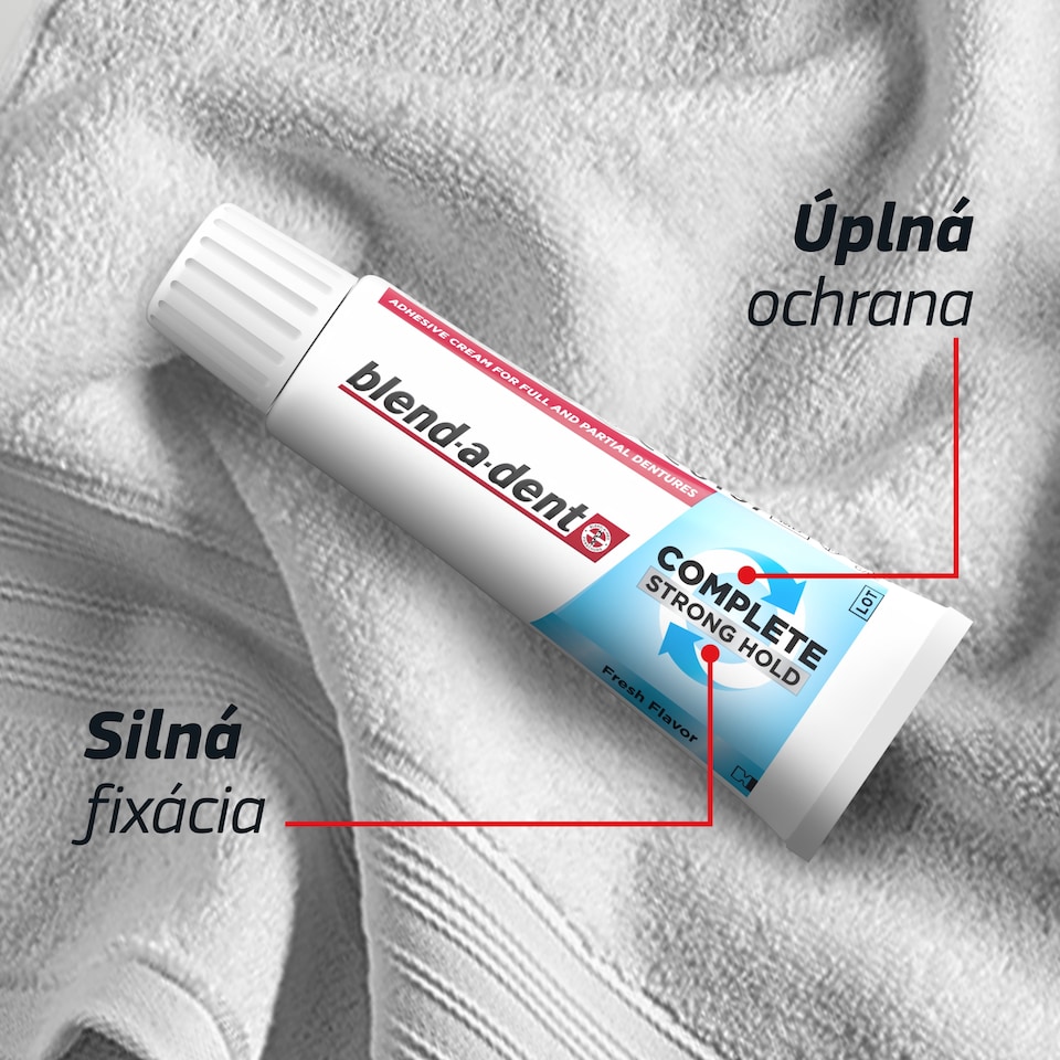 obrázok 1 z Blend-a-dent Complete Fresh Fixačný Krém na Úplné a Čiastočné Zubné Protézy 47 ml