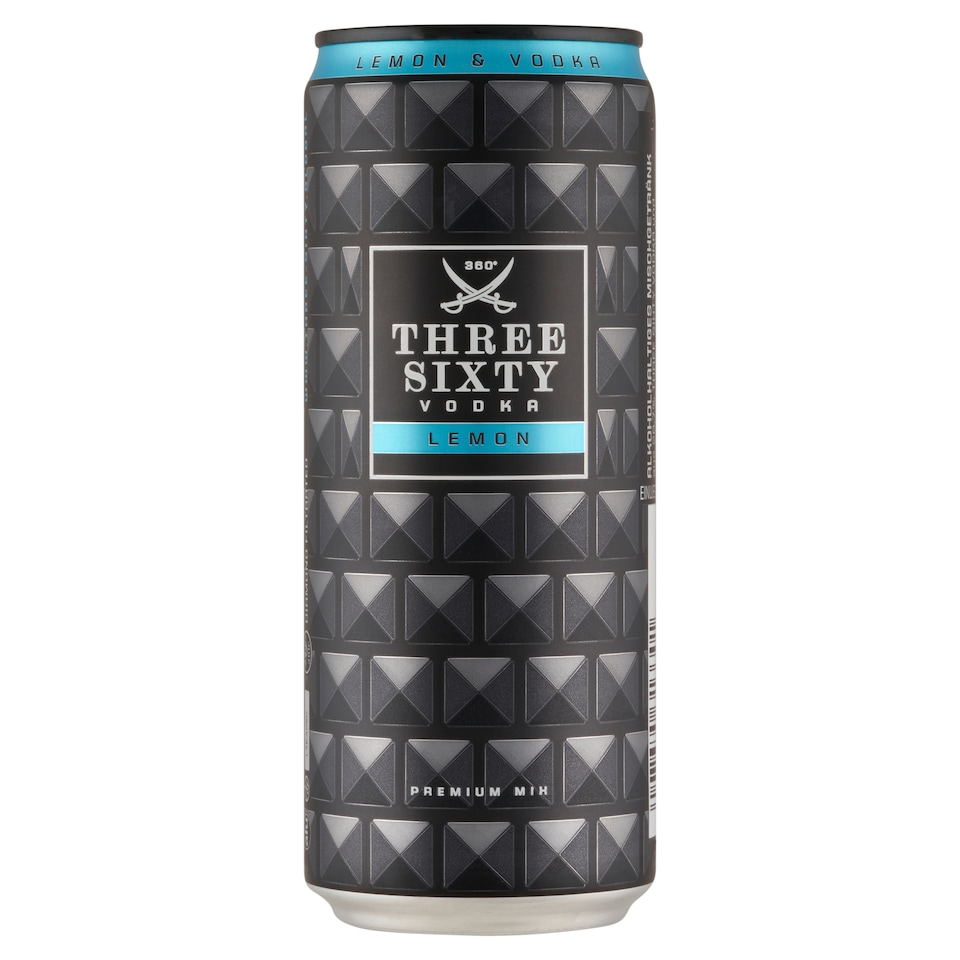 Three Sixty Vodka Lemon alkoholos üdítőital 10% 330 ml