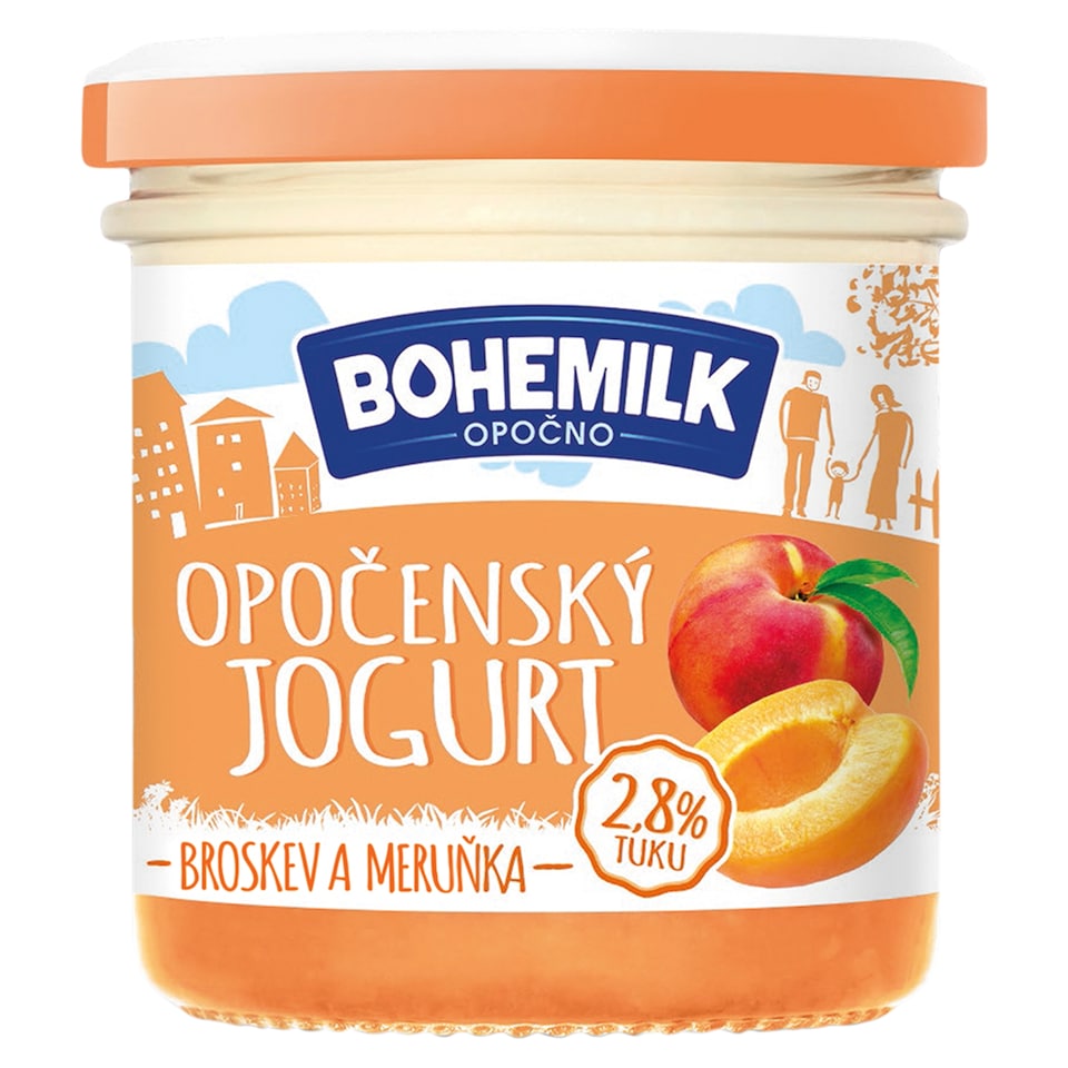 Bohemilk Opočenský jogurt broskev a meruňka 150g