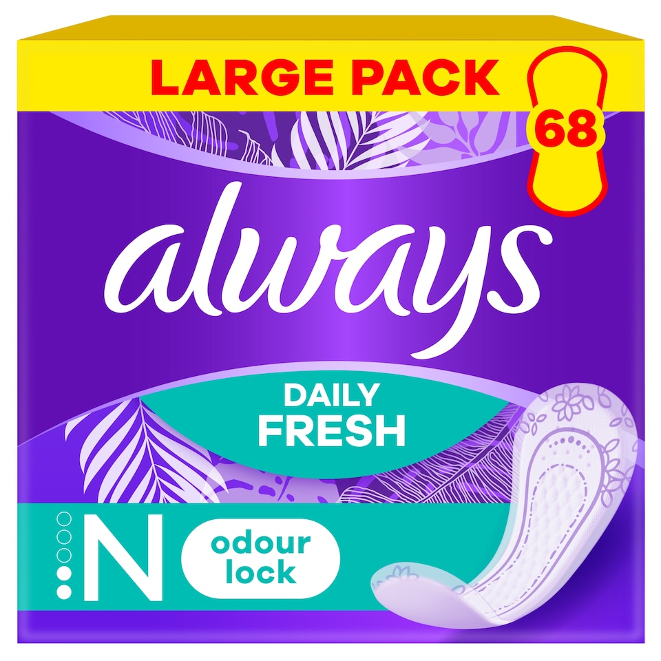 image 1 of Always Dailies 3 In 1 Panty Liners 68 Pack