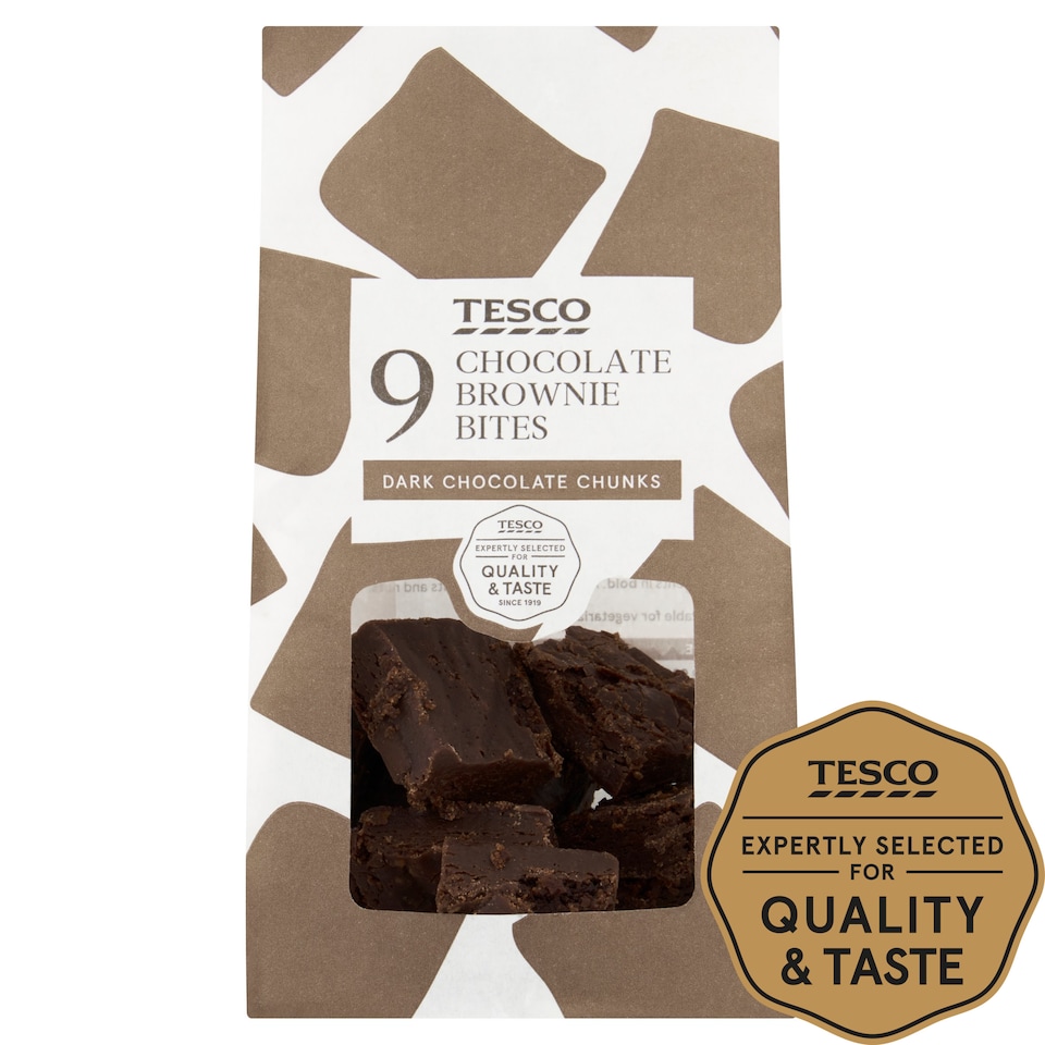 Tesco 9 Chocolate Brownie Bites Tesco Groceries