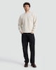 image 2 of F&F Quilted Textured Crew Sweatshirt in Cream
