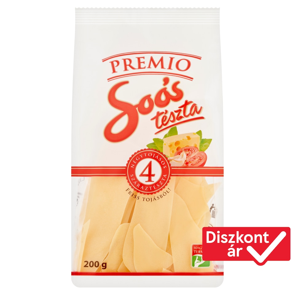 Soós Premio csuszatészta négytojásos száraztészta 200 g