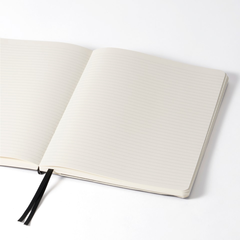 image 1 of Paperchase Agenzio Large Black Ruled Notebook