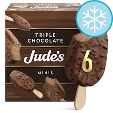 Jude's Triple Chocolate Mini Ice Cream Sticks 6x50ml