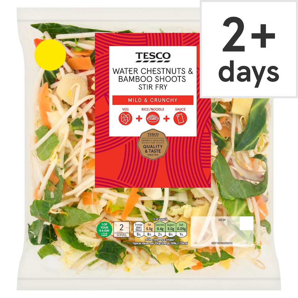 Tesco Water Chestnuts & Bamboo Shoots Stir Fry 320g (C)