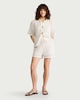image 1 of F&F Crochet Look Short Sleeved Co-ord Shirt in Cream