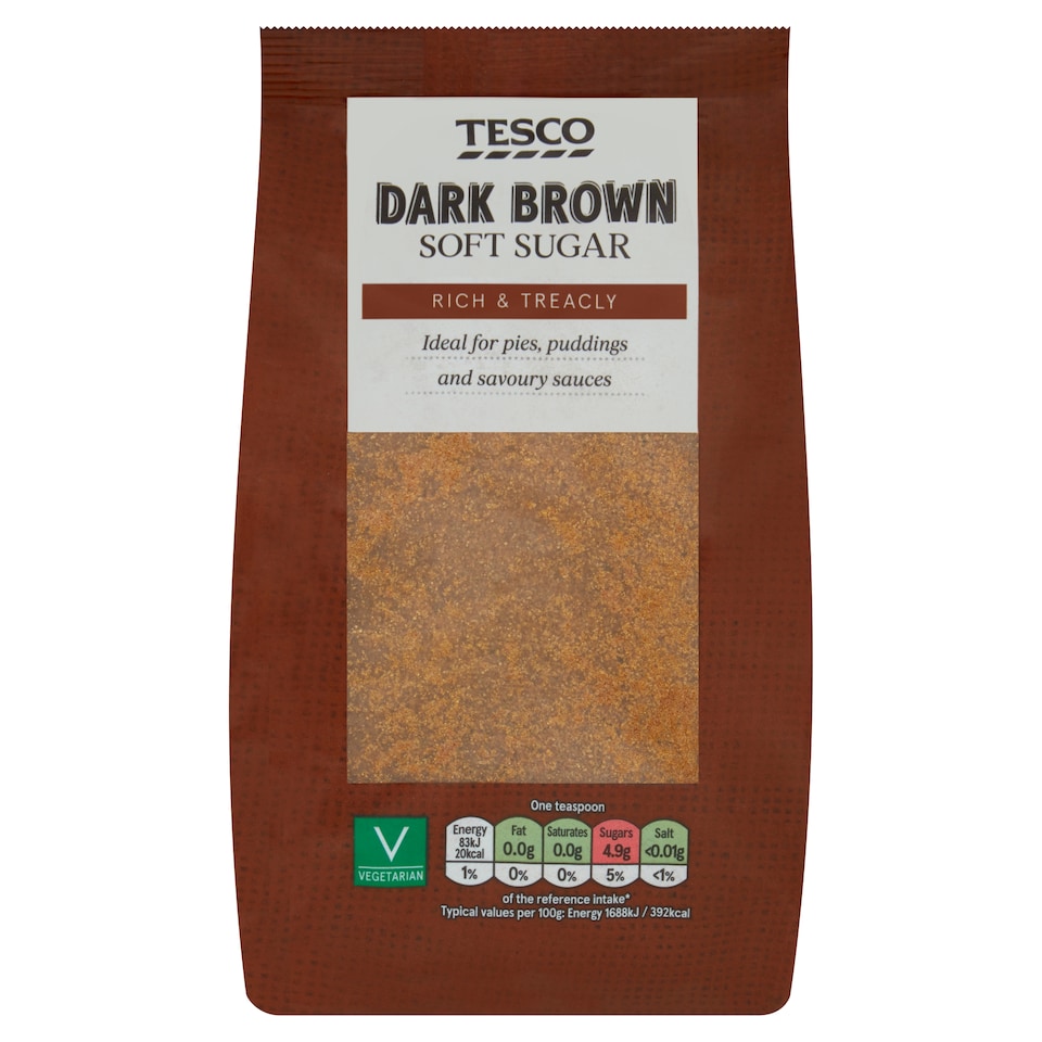Tesco Dark Brown Soft Sugar 500G