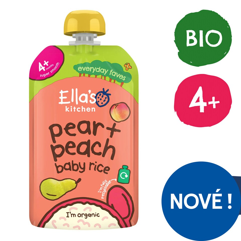 Ella's Kitchen Organic Baby Rice, Pear and Peaches 120g
