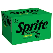 Sprite Zero Sugar Soft Drink 12x330ml