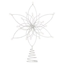 Tesco Silver Gem Wired Tree Topper