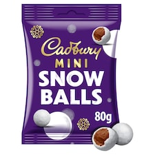 Cadbury Mini Snowballs Chocolate Bag 80g