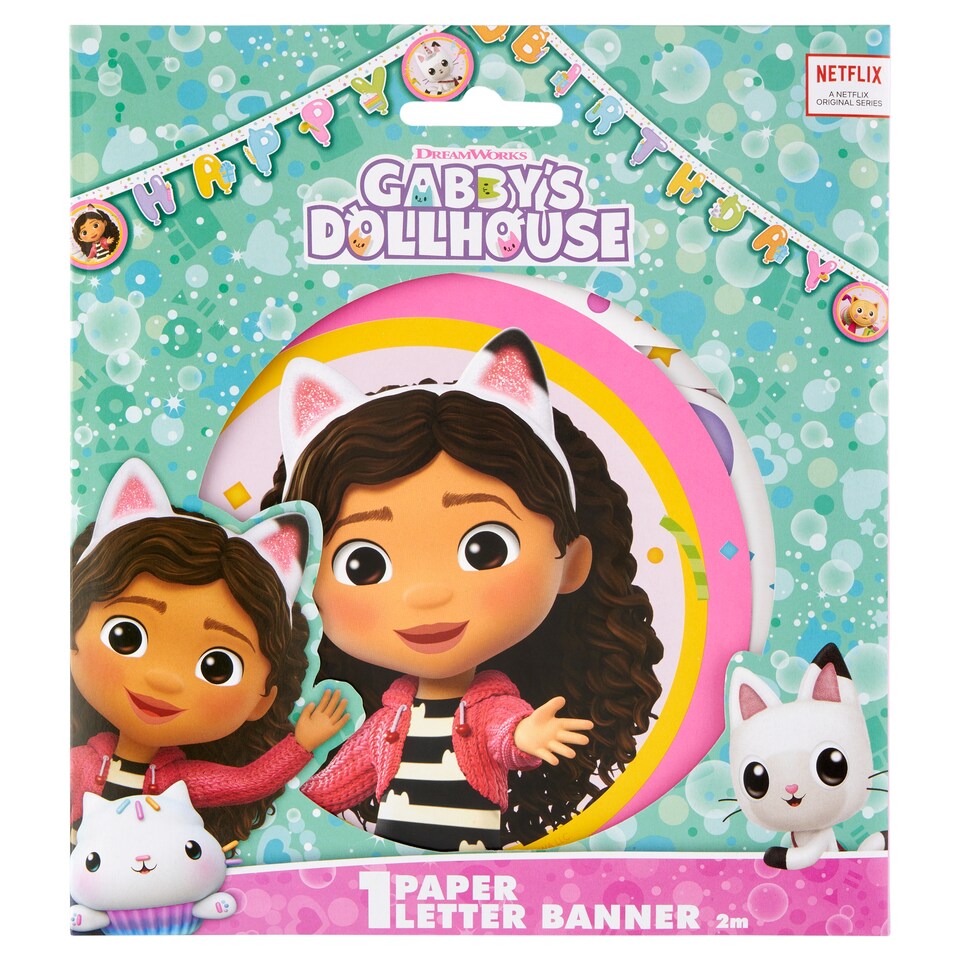Decorata Party Dreamworks Gabby's Dollhouse Paper Letter Banner 2 m