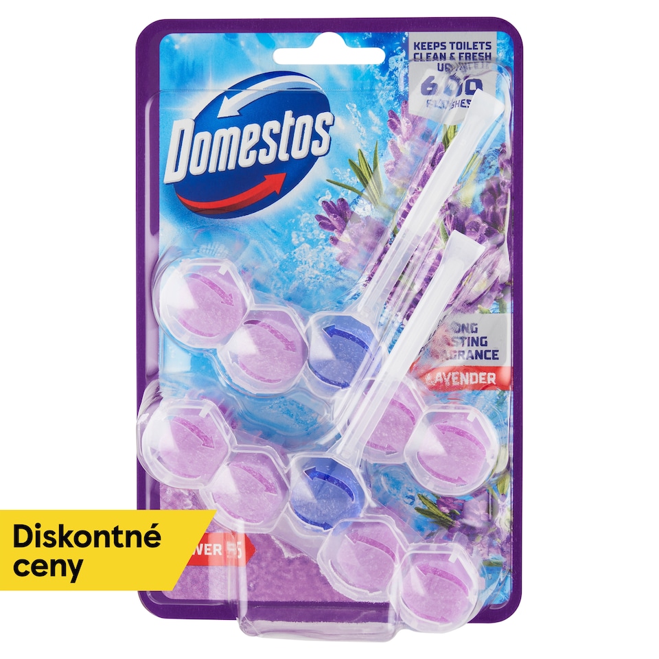image 1 of Domestos Power 5 Lavender Solid Toilet Block 2 x 50 g