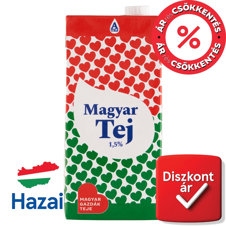 Magyar Tej UHT zsírszegény tej 1,5% 1 l  1. kép