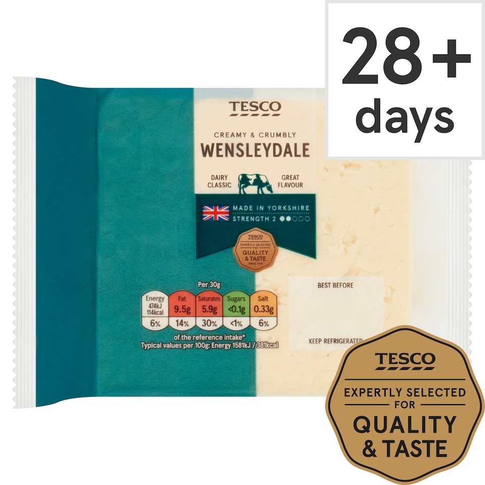 Tesco Wensleydale Cheese 220G