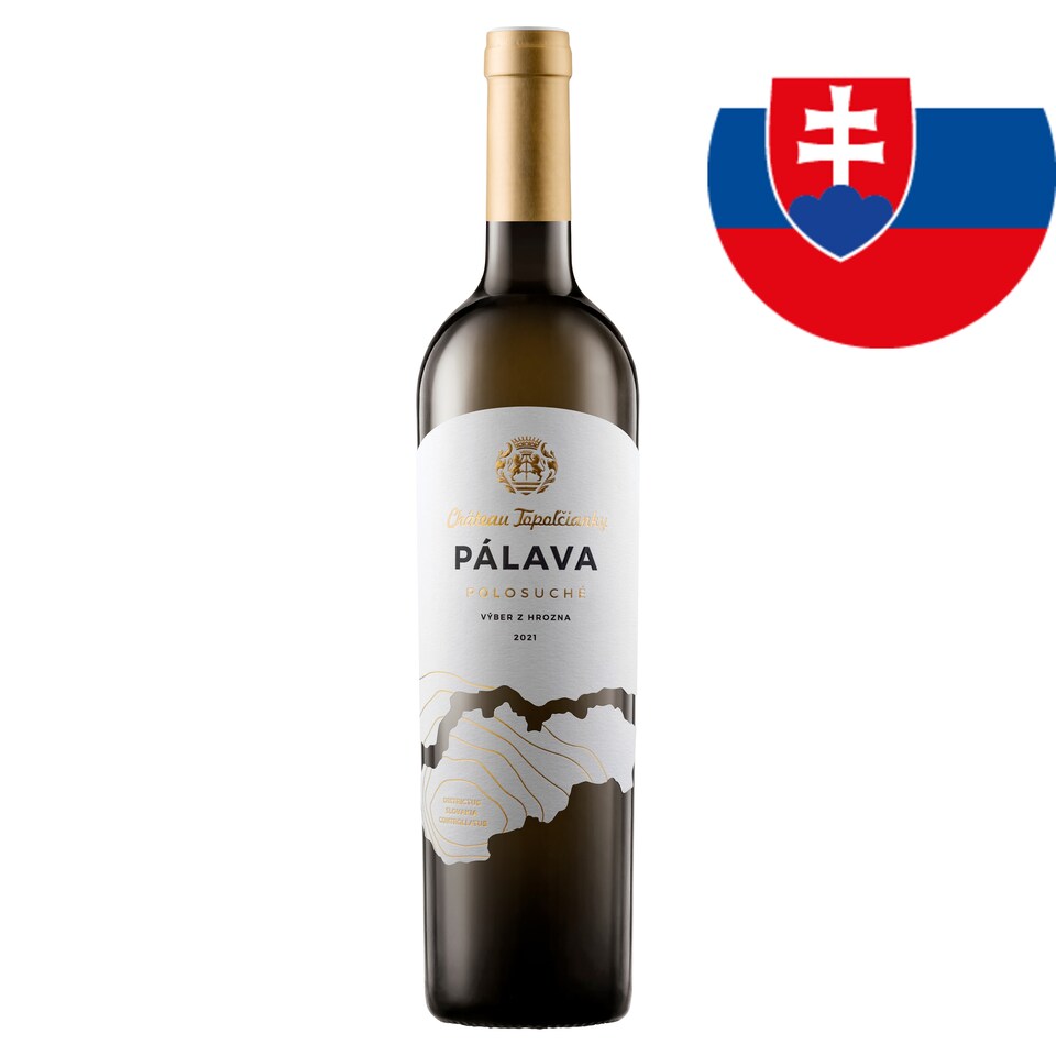 Château Topoľčianky Pálava výber z hrozna slovenské víno s CH.O.P biele polosuché 0,75 l