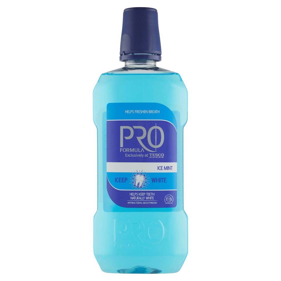 Tesco Pro Formula Keep White Ice Mint ústní voda 500ml