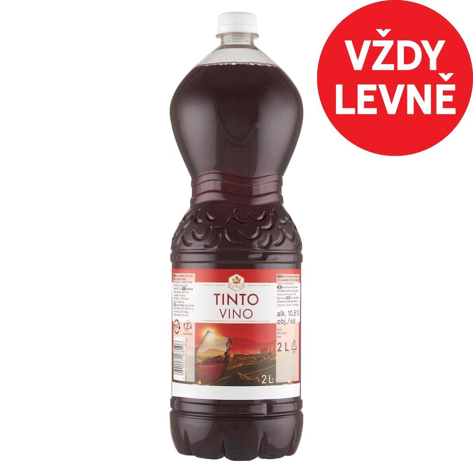 Tinto Vino Duna-Tisza Közi Cuvée Semi-Sweet Red Wine 2L