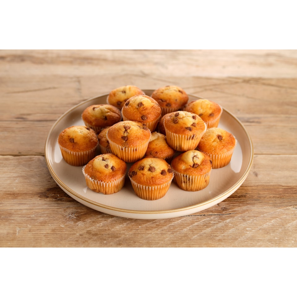 image 1 of Tesco Chocolate Chip Mini Muffins 16 Pack
