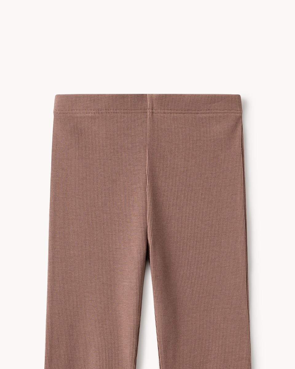 image 1 of F&F Girls 2-Pack Cotton Rich Animal Print Flared Leggings in Multi Brown