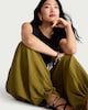 image 1 of The F&F Edit Tie Hem Balloon Trousers in Green