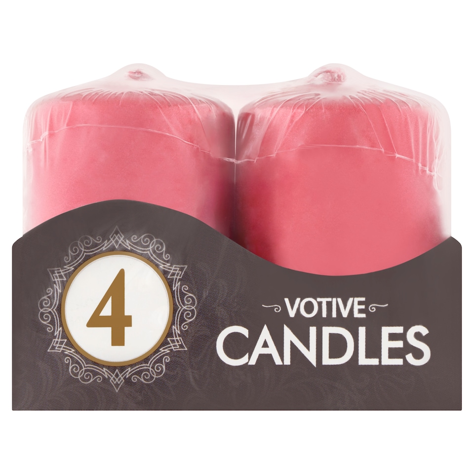 Admit Votive červené metalické sviečky 40/60 4 ks