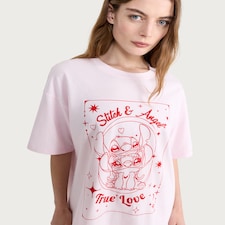 Disney Stitch Pure Cotton Nightdress in Pink