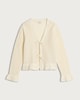image 4 of F&F Girls Pure Cotton Knitted Tie Front Cardigan in Cream