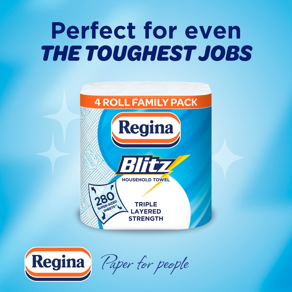 image 1 of Regina Blitz Household Towel 4 Roll Pack